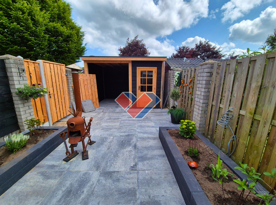 TUINAANLEG | Groesbeek aanleg tuin met tuinhuis/overkapping